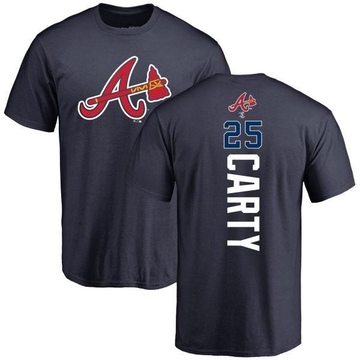 Men's Atlanta Braves Rico Carty ＃25 Backer T-Shirt - Navy