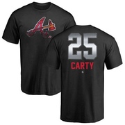 Men's Atlanta Braves Rico Carty ＃25 Midnight Mascot T-Shirt - Black