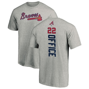 Men's Atlanta Braves Rowland Office ＃22 Backer T-Shirt Ash