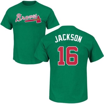 Men's Atlanta Braves Sonny Jackson ＃16 St. Patrick's Day Roster Name & Number T-Shirt - Green