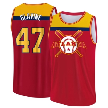 Men's Atlanta Braves Tom Glavine ＃47 Legend Baseball Tank Top - Red/Yellow