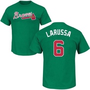 Men's Atlanta Braves Tony Larussa ＃6 St. Patrick's Day Roster Name & Number T-Shirt - Green