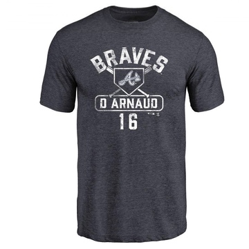 Men's Atlanta Braves Travis d'Arnaud ＃16 Base Runner T-Shirt - Navy