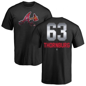 Men's Atlanta Braves Tyler Thornburg ＃63 Midnight Mascot T-Shirt - Black