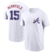 Men's Atlanta Braves Whit Merrifield ＃15 2023 City Connect Name & Number T-Shirt - White