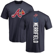 Men's Atlanta Braves Whit Merrifield ＃15 Backer T-Shirt - Navy