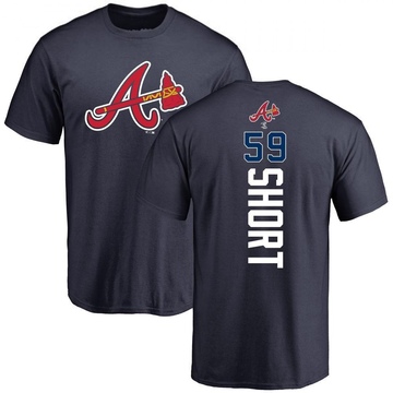 Men's Atlanta Braves Zack Short ＃59 Backer T-Shirt - Navy