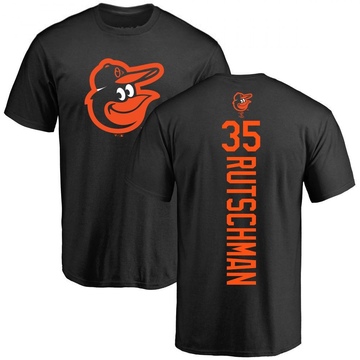 Men's Baltimore Orioles Adley Rutschman ＃35 Backer T-Shirt - Black