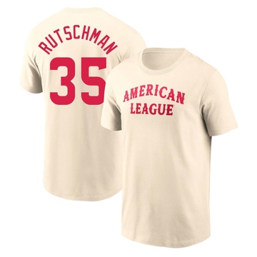 Men's Baltimore Orioles Adley Rutschman ＃35 Game American League 2024 All-Star Team T-Shirt - Cream