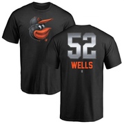 Men's Baltimore Orioles Alexander Wells ＃52 Midnight Mascot T-Shirt - Black