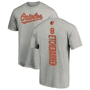 Men's Baltimore Orioles Andy Etchebarren ＃8 Backer T-Shirt Ash