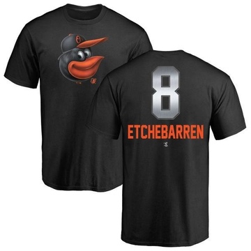 Men's Baltimore Orioles Andy Etchebarren ＃8 Midnight Mascot T-Shirt - Black