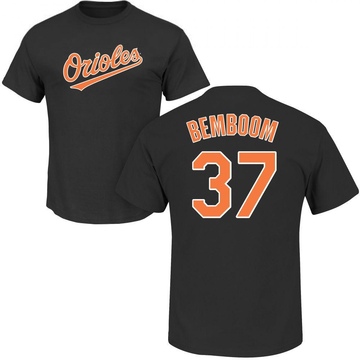 Men's Baltimore Orioles Anthony Bemboom ＃37 Roster Name & Number T-Shirt - Black