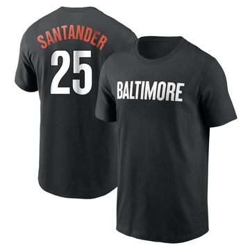 Men's Baltimore Orioles Anthony Santander ＃25 2023 City Connect Name & Number T-Shirt - Black