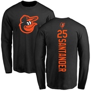 Men's Baltimore Orioles Anthony Santander ＃25 Backer Long Sleeve T-Shirt - Black