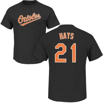 Men's Baltimore Orioles Austin Hays ＃21 Roster Name & Number T-Shirt - Black