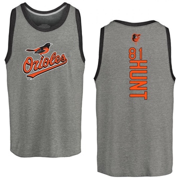 Men's Baltimore Orioles Blake Hunt ＃81 Backer Tank Top Ash