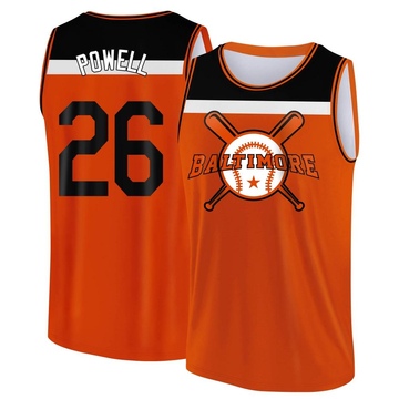 Men's Baltimore Orioles Boog Powell ＃26 Legend Baseball Tank Top - Orange/Black