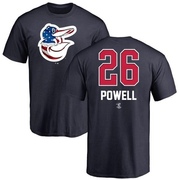 Men's Baltimore Orioles Boog Powell ＃26 Name and Number Banner Wave T-Shirt - Navy