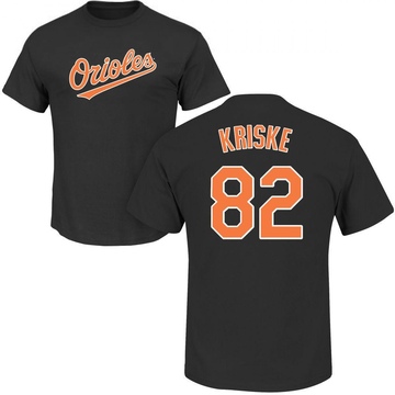 Men's Baltimore Orioles Brooks Kriske ＃82 Roster Name & Number T-Shirt - Black