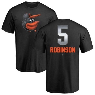 Men's Baltimore Orioles Brooks Robinson ＃5 Midnight Mascot T-Shirt - Black