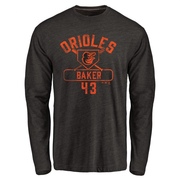 Men's Baltimore Orioles Bryan Baker ＃43 Base Runner Long Sleeve T-Shirt - Black