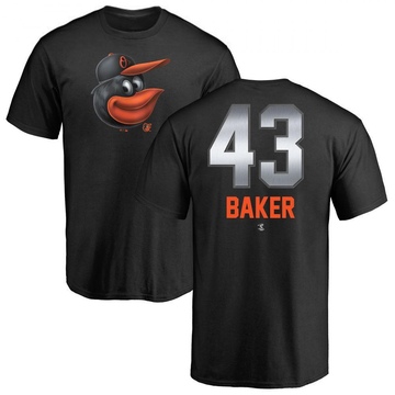 Men's Baltimore Orioles Bryan Baker ＃43 Midnight Mascot T-Shirt - Black