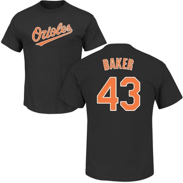 Men's Baltimore Orioles Bryan Baker ＃43 Roster Name & Number T-Shirt - Black