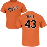 Men's Baltimore Orioles Bryan Baker ＃43 Roster Name & Number T-Shirt - Orange