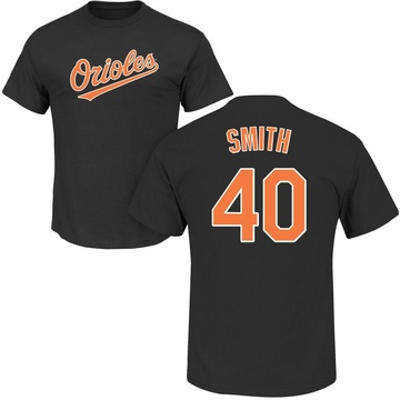 Men's Baltimore Orioles Burch Smith ＃40 Roster Name & Number T-Shirt - Black