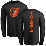 Men's Baltimore Orioles Cal Ripken ＃8 Backer Long Sleeve T-Shirt - Black