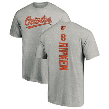 Men's Baltimore Orioles Cal Ripken ＃8 Backer T-Shirt Ash