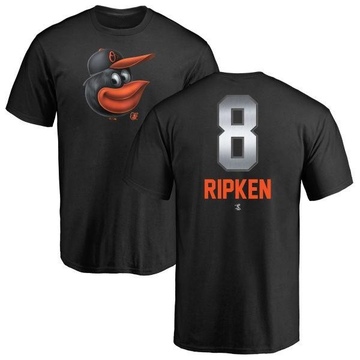 Men's Baltimore Orioles Cal Ripken ＃8 Midnight Mascot T-Shirt - Black