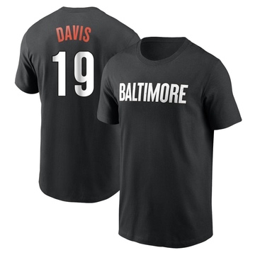 Men's Baltimore Orioles Chris Davis ＃19 2023 City Connect Name & Number T-Shirt - Black