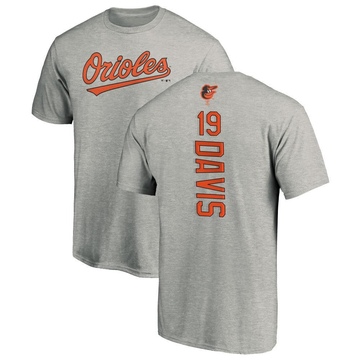 Men's Baltimore Orioles Chris Davis ＃19 Backer T-Shirt Ash