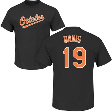 Men's Baltimore Orioles Chris Davis ＃19 Roster Name & Number T-Shirt - Black