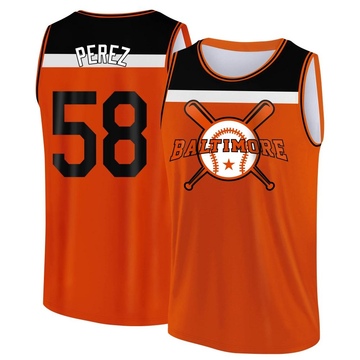 Men's Baltimore Orioles Cionel Perez ＃58 Legend Baseball Tank Top - Orange/Black