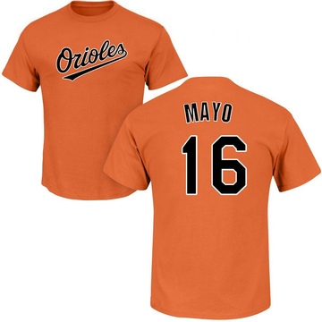 Men's Baltimore Orioles Coby Mayo ＃16 Roster Name & Number T-Shirt - Orange