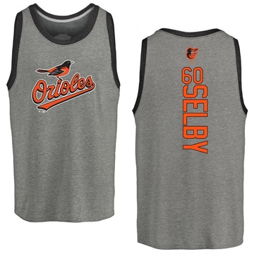 Men's Baltimore Orioles Colin Selby ＃60 Backer Tank Top Ash