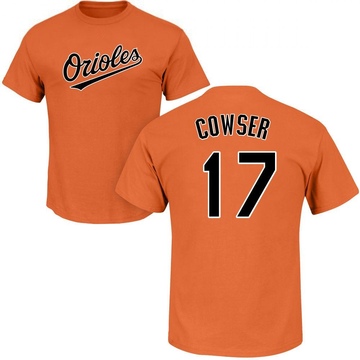 Men's Baltimore Orioles Colton Cowser ＃17 Roster Name & Number T-Shirt - Orange