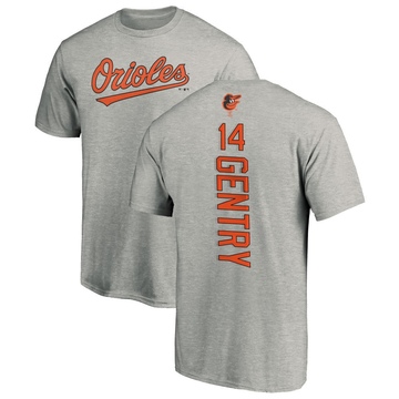 Men's Baltimore Orioles Craig Gentry ＃14 Backer T-Shirt Ash