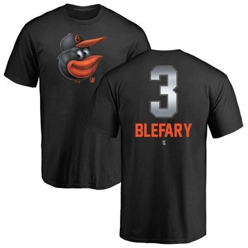 Men's Baltimore Orioles Curt Blefary ＃3 Midnight Mascot T-Shirt - Black