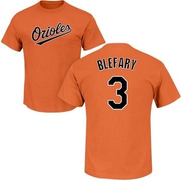 Men's Baltimore Orioles Curt Blefary ＃3 Roster Name & Number T-Shirt - Orange