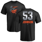 Men's Baltimore Orioles Daniel Johnson ＃53 Midnight Mascot T-Shirt - Black