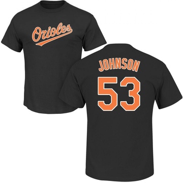 Men's Baltimore Orioles Daniel Johnson ＃53 Roster Name & Number T-Shirt - Black