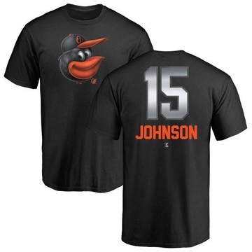 Men's Baltimore Orioles Davey Johnson ＃15 Midnight Mascot T-Shirt - Black