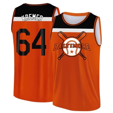 Men's Baltimore Orioles Dean Kremer ＃64 Legend Baseball Tank Top - Orange/Black