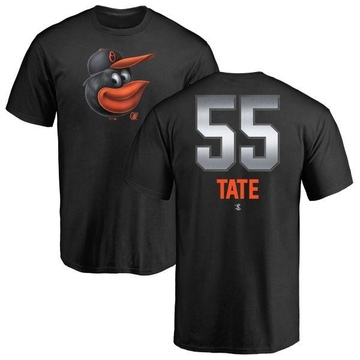 Men's Baltimore Orioles Dillon Tate ＃55 Midnight Mascot T-Shirt - Black