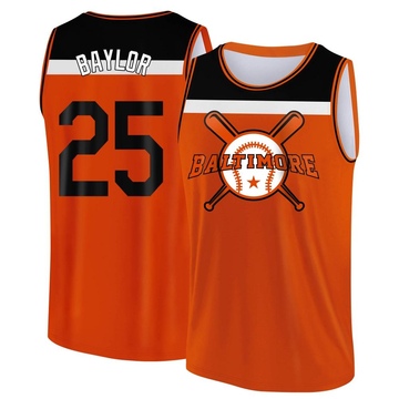 Men's Baltimore Orioles Don Baylor ＃25 Legend Baseball Tank Top - Orange/Black