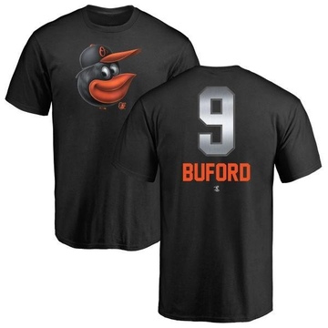 Men's Baltimore Orioles Don Buford ＃9 Midnight Mascot T-Shirt - Black